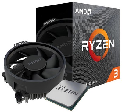 Processor AMD Ryzen 3 4100 Socket AM4 4 Cores 3.8GHz 8 Threads Zen 2 BOX