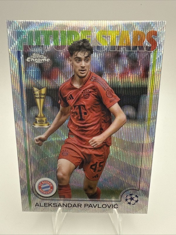 2024-25 Topps Chrome URFA CC Future Stars Aleksandar Pavlovic #61 Wave Refractor