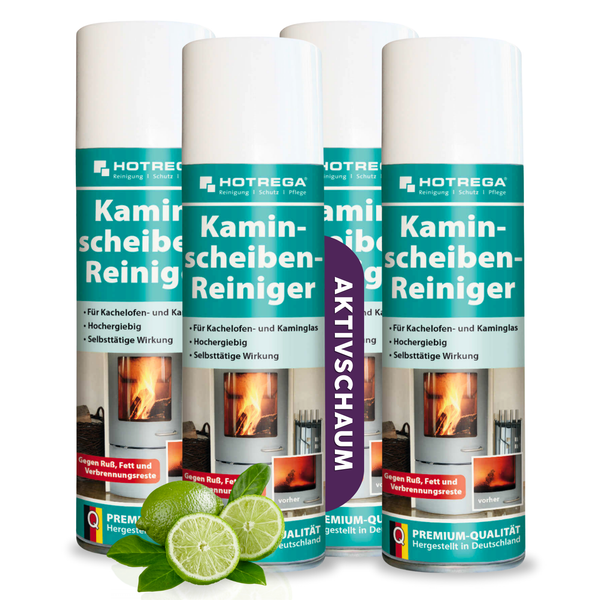 Hotrega Kaminscheiben Reiniger Ofenreiniger RußEntferner Rauchharz Glas 4X 300Ml-image