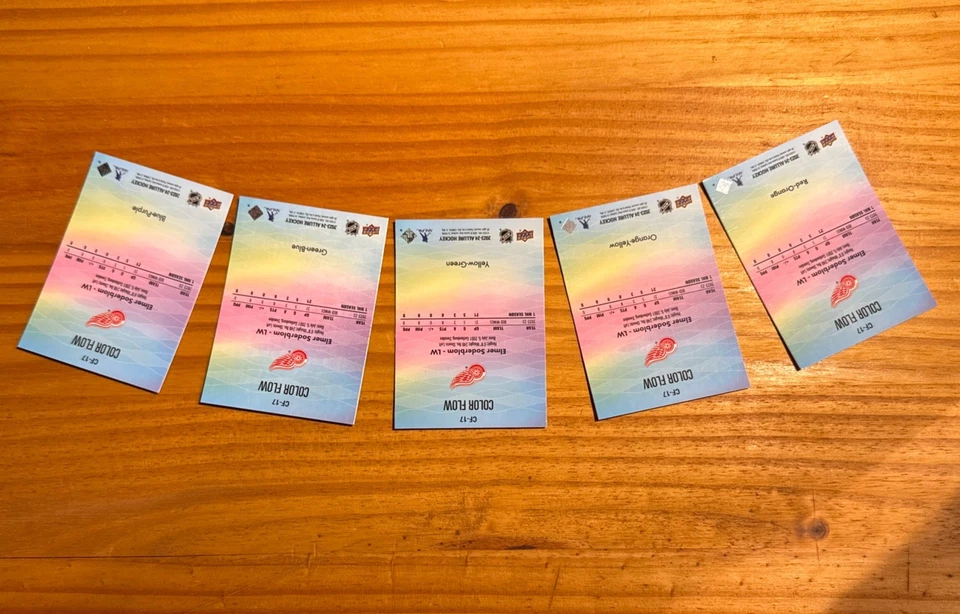 2023-24 Upper Deck Allure Color Flow #CF-17 FULL RAINBOW SET Elmer Soderblom - Image 4 of 4