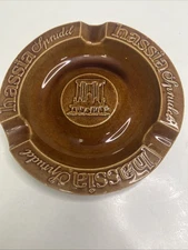 Vintage Hassia Sprudel Ceramic Ashtray Buedingen Germany Brown