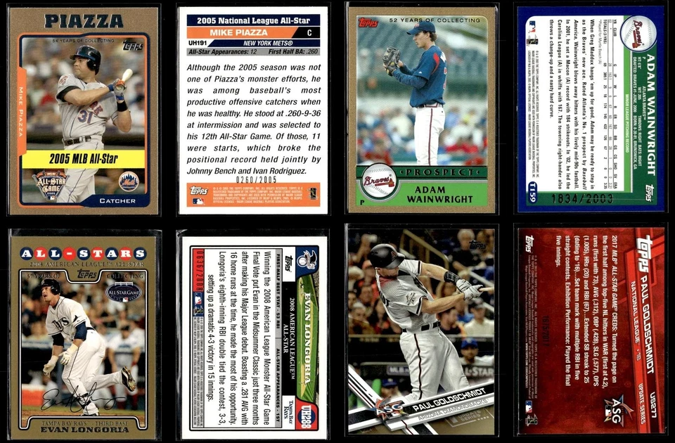 ОГРОМНЫЙ 2001-2024 Topps бейсбол золото параллельный лот (111) новичков HOF все #/d! - Изображение 3 из 4