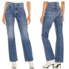 Free People We the Free French Girl Flair Jeans Size 30 Inseam 33 Medium Wash