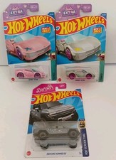 Hot Wheels Barbie Extra Tooned Pink Gray Barbie The Movie 2024 GMC Hummer Lot 3