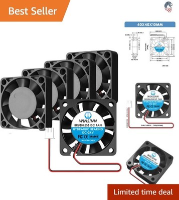 Versatile 40mm 24V Fan with Hydraulic Bearing - 5 Silent Cooling Solutions