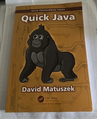 Quick Java by David Matuszek Book Paperback Used