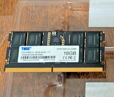 TWSC 16GB DDR5 SODIMM RAM 5600MHz 262 Pin Laptop Memory PC5-44800