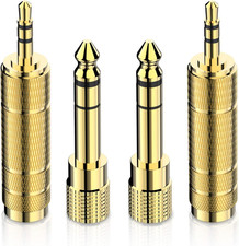 Headphone Adapter 6.35Mm 1/4 Inch Male to 3.5Mm 1/8 Inch Female and 3.5 Mm M