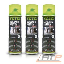 PETEC 3x 500ml KERAMIKPASTE BIS 1500°C SPRAY MONTAGESPRAY BREMSENSPRAY