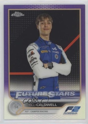2022 Chrome Formula 1 F2 Racers Future Stars Purple Refractor Olli Caldwell n0c