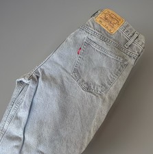 VINTAGE Levis 501 Men's Size 36X32 Jeans Light Wash Gray Made In USA Button Fly