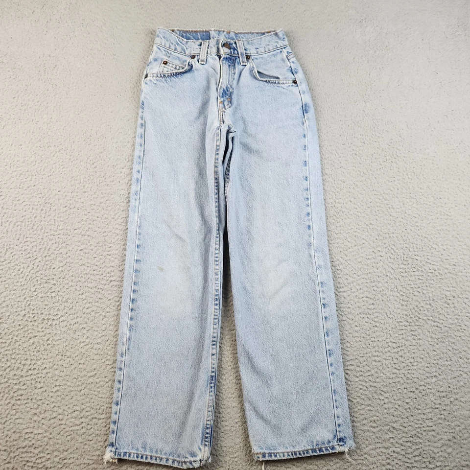 VTG Levi's Jeans Boys 12 Slim Orange Tab Relaxed 90s 565 Straight Leg Blue Denim - Image 2 of 4