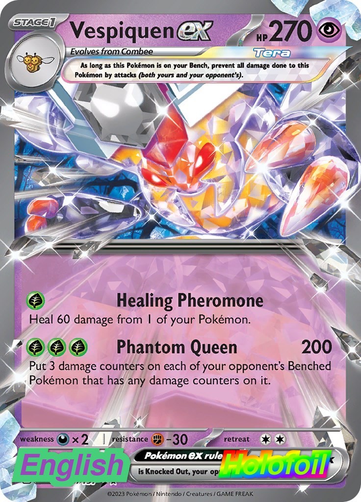 Pokemon- Vespiquen ex [OBF - 096/197] Obsidian Flames NM Double Rare Holofoil