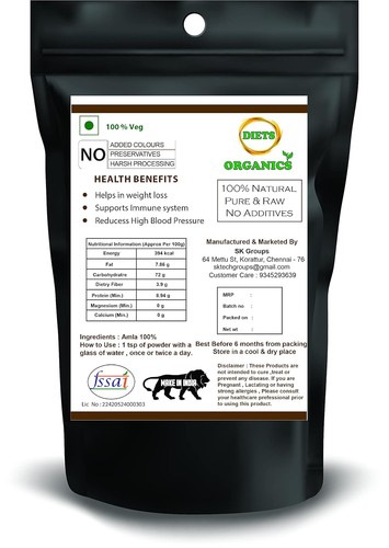 Diets Organics Amla poudre 100gm - Photo 5/8