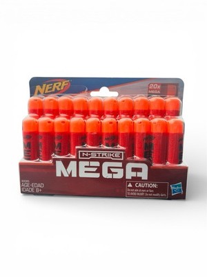 NERF N-Strike Mega Darts 20 Pieces Refill Red Orange Hasbro New/Sealed Free S&H