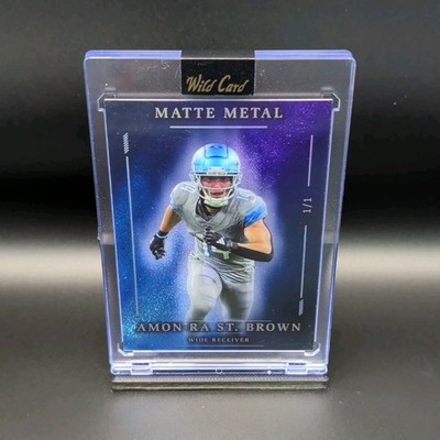 Wild Card Matte Metal Amon-Ra St. Brown Football Card 2026 One of One 1/1 Metal