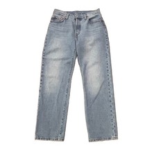 Levi  s Premium 501  90s Jeans Big E Light Wash High Rise Straight Button Fly 