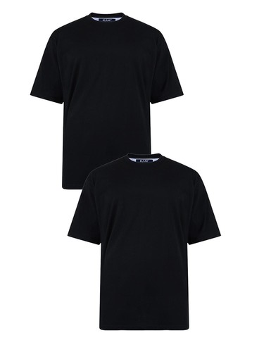 KAM Jeans 2 Pack T-Shirt Basic Top Quality Tee Multipack Crew Neck Short Sleeve - Bild 2 von 12
