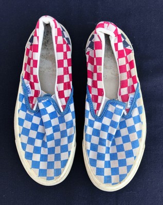 vans slip on checkerboard custom