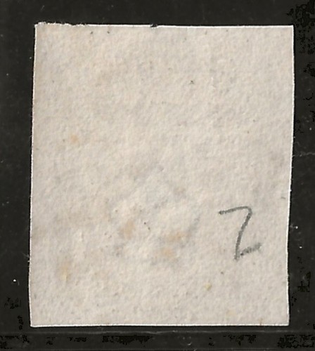 GB 1840 1d Pfennig (grau) schwarz (Platte #2) fein gebraucht, 4 Ränder, Malteserkreuz - Bild 2 von 3