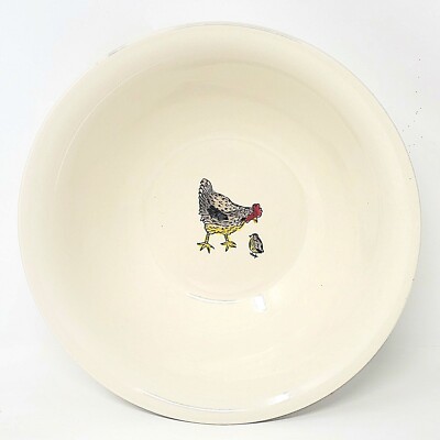 Paula Deen 10'' Hand Painted Southern Rooster Serving Salad Bowl Replacement  