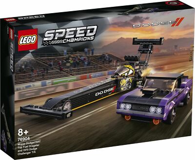 LEGO SPEED 76904 MOPAR DODGE // SRT TOP FUEL DRAGSTER e 1970 DODGE CHALLENGEGER T/A