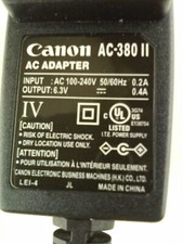 Canon Power Supply Adapter AC-380 II AC/DC 6.3V 0.4A