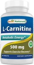 Best Naturals L-Carnitine Tartrate 500 mg 90 Tablets