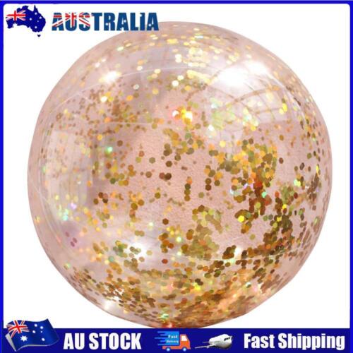 40cm Water Play Pool Toys Inflatable Glitter Confetti Beach Ball (Gold)