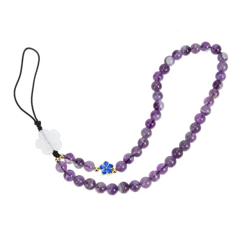 Amethyst Pendant Ladies Phone Chain Charm Charms Strap Aesthetic