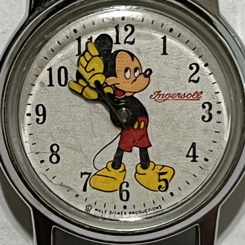 ЧАСЫ INGERSOLL MICKEY MOUSE WALT DISNEY УКАЗЫВАЮЩИЕ ПАЛЬЦАМИ, ШВЕЙЦАРСКИЕ РАБОТАЮТ ОТЛИЧНО! - Изображение 2 из 3