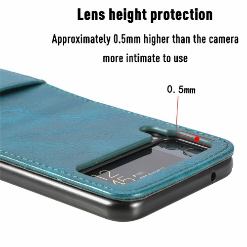 Per Samsung Galaxy Z Flip 4/3 5G slot scheda ibrida antiurto in pelle custodia sottile - Foto 83 di 93