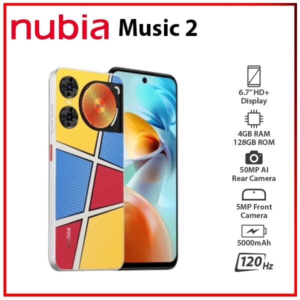 nubia Music 8GB/128GB ポップアートデザイン ZTE Nubia Music Pop Art