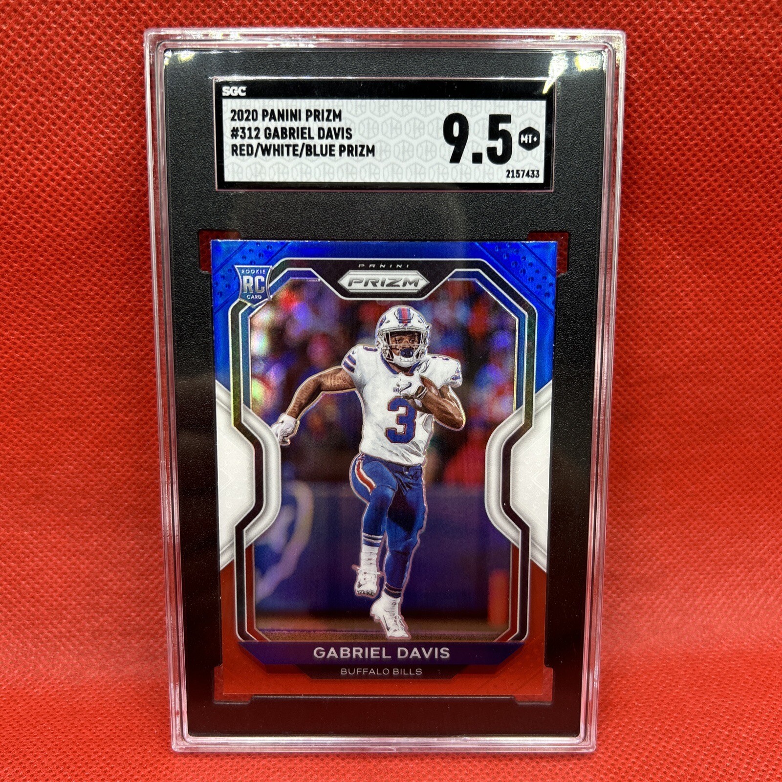 2020 Panini Prizm Gabriel Davis Red White Blue Rookie RC #312 SGC 9.5 Mint BILLS