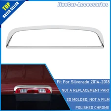 Chrome 3rd Third Brake Light Tail Lamp Cover Trim For Silverado Sierra 2014-2018