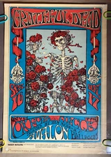 GRATEFUL DEAD SKELETON & ROSES AVALON BALLROOM FAMILY DOG CONCERT POSTER FD-26-3