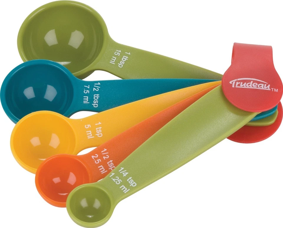TRUDEAU MEASURING SPOONS MULTICOLOR SET OF 5 DISH SAFE  - Image 2 of 3