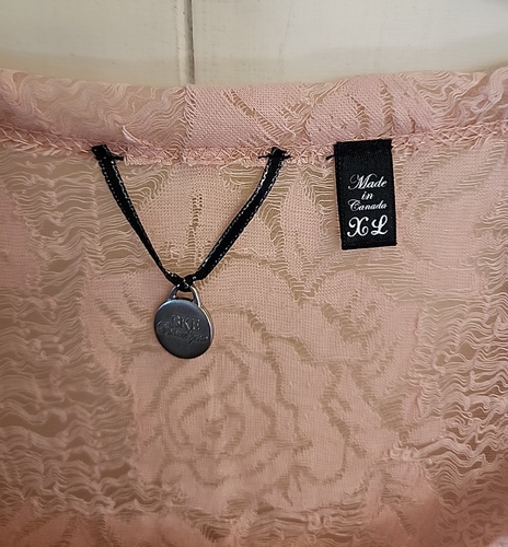 BKE Buckle Womens Top Peach Semi Sheer Size XL flowers - Picture 4 of 13