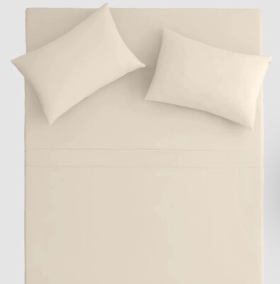 Danskin Performex Polyester Sheet Set Off white  Queen Size New Ultra Soft
