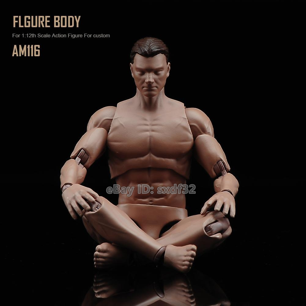 1/12 AM116 Flexible Male Muscular Super Strong Suntan Skin