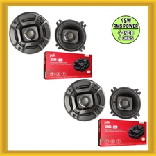 2 x Polk Audio DB402 4" 45W RMS Power 4 Ohms Coaxial Car Speakers (PAIR) NEW