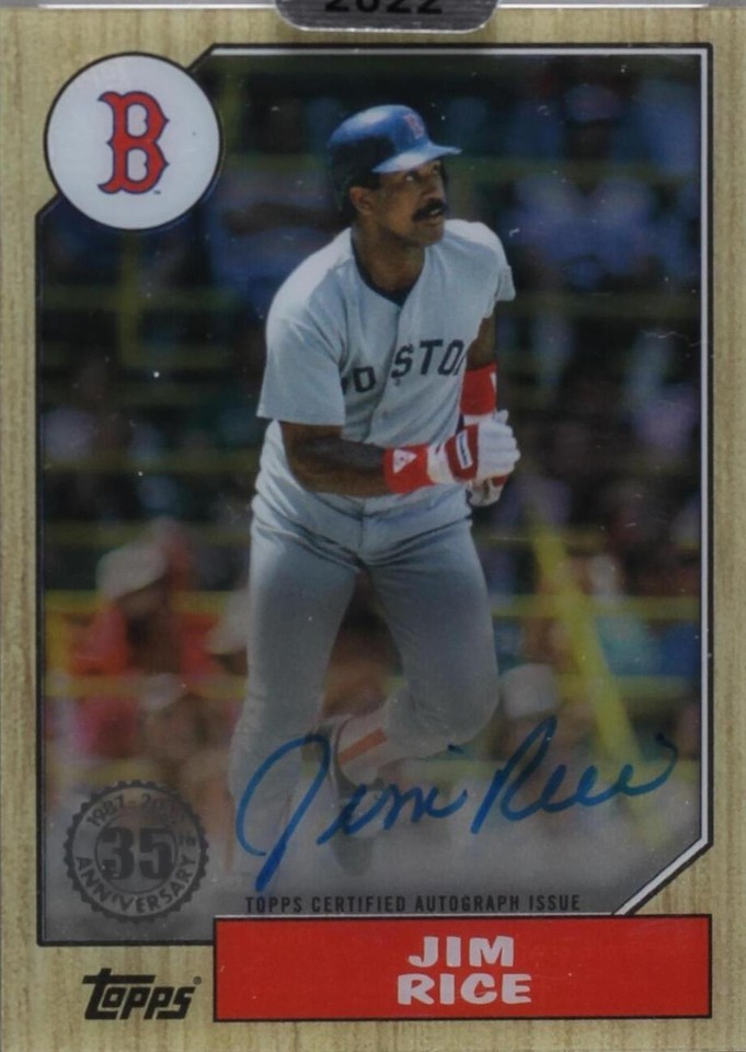 2022 Topps Clearly Authentic Autographs - Jim Rice #87TBA-JR - 1 of 1