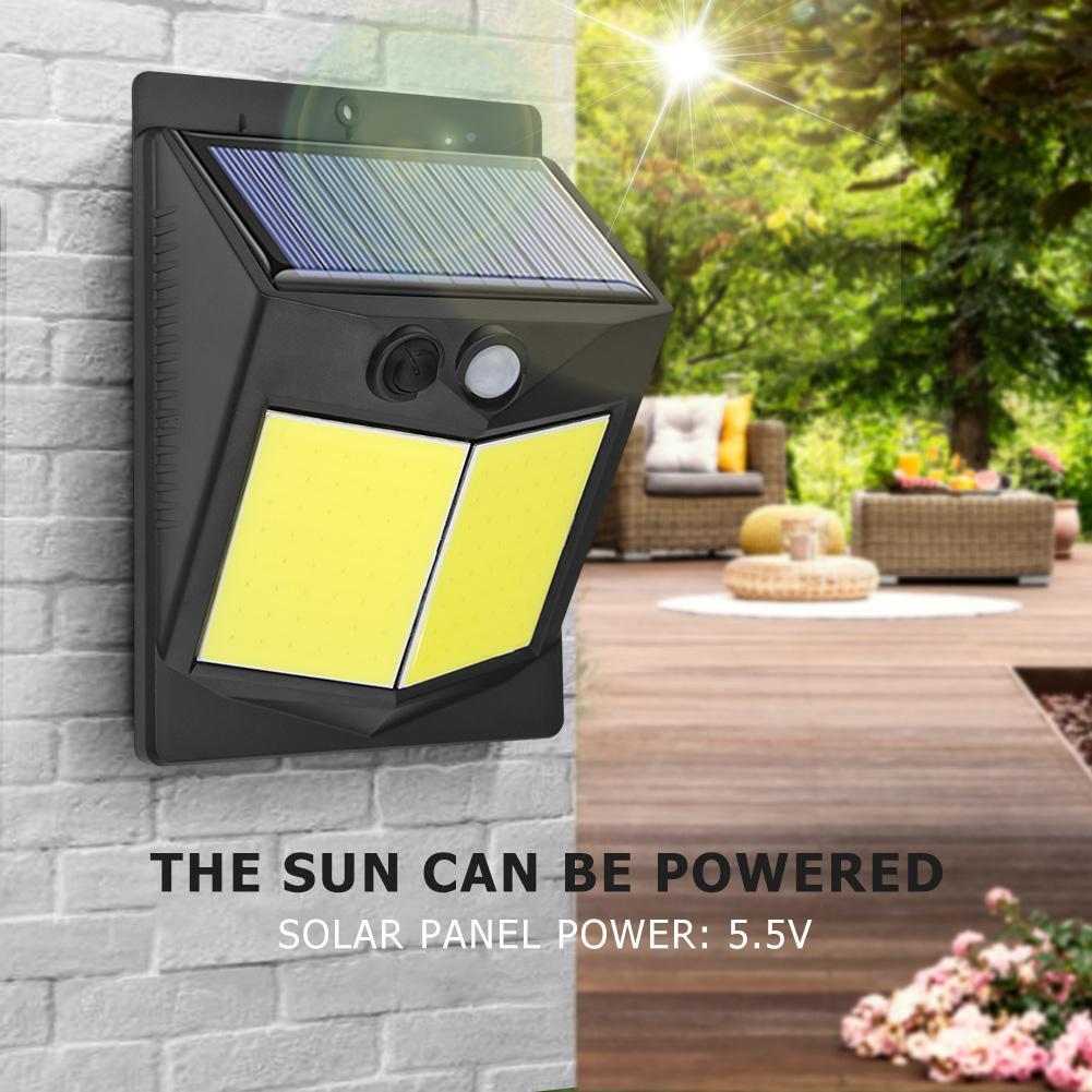 Solar LED Wall Light Motion Sensor Outdoor Garden Security Lamp (96LED