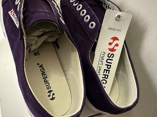 NEW SUPERGA 2750 Suede - Woman’s Sneak - Petunia Purple Colour. Size 39 Euro - Picture 19 of 23