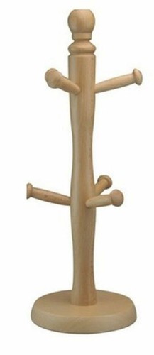 Natural Kitchen Towel Roll Holder Tissue Pole / Mug Tree Stand Rack Top Quality - Picture 3 of 6