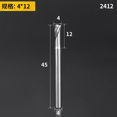 3.175~10mm Solid Carbide Single Flute Spiral Router Bit / End Mill For Aluminium - Picture 19 of 35