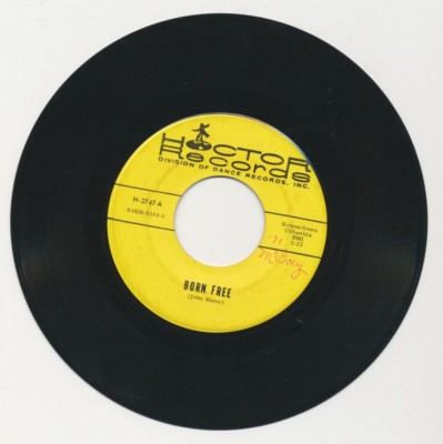 JOHN BARRY Born Free & Yellow Rose Of Texas Hoctor Record 7'' Single 45 RPM H2747