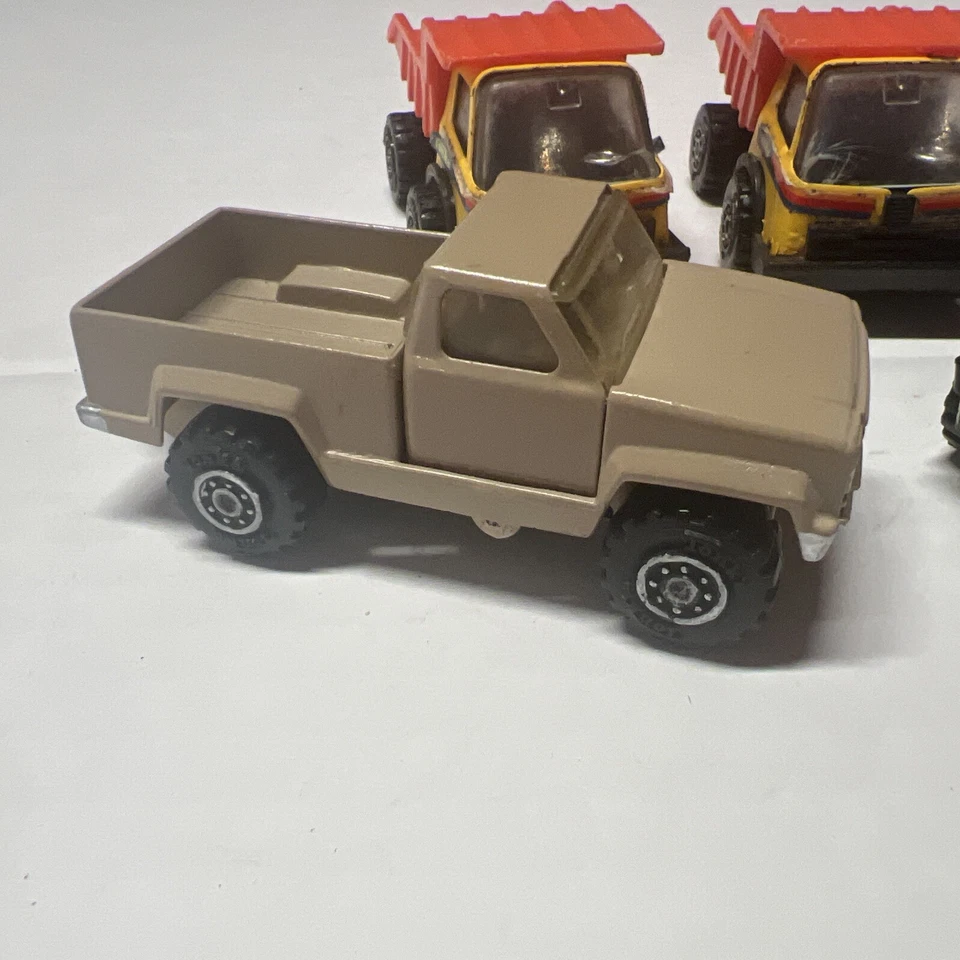 Camión Tonka Toys Años 70 Diecast 3.75" De Colección 2 Camionetas 2 Camiones Volquete Lote (4) Foto 2 de 4