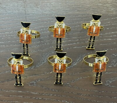 6 Pcs Nutcracker Napkin Rings -Christmas Dinner Place Setting -Ballet Clara