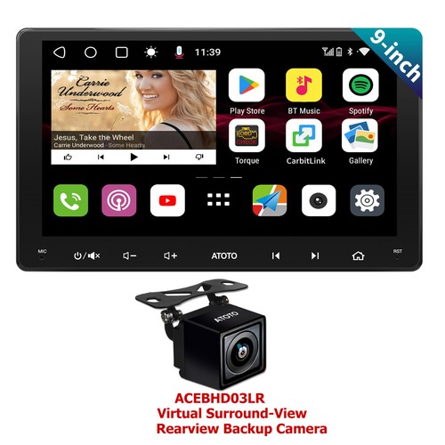 ATOTO 9in 2DIN Android Car Stereo AI Chat 4G GPS Track Dash DVR Backup Cam input - Picture 9 of 12